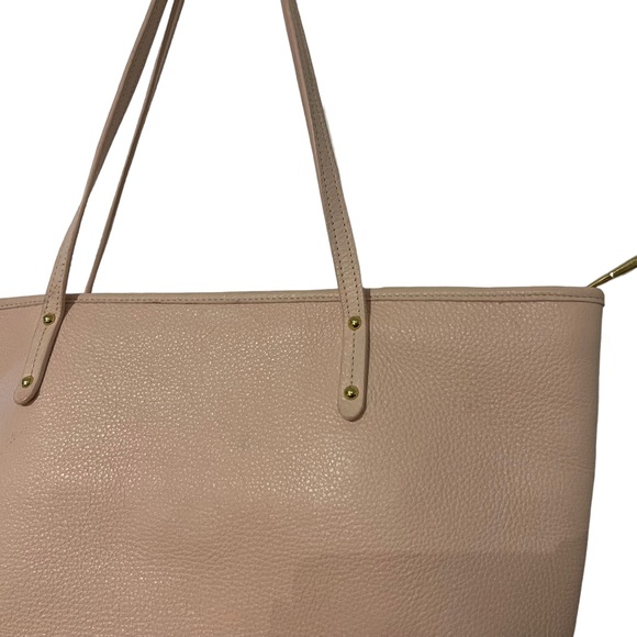 Gigi New York Zip Taylor Leather Real Leather Tote Pink - Picture 4 of 10